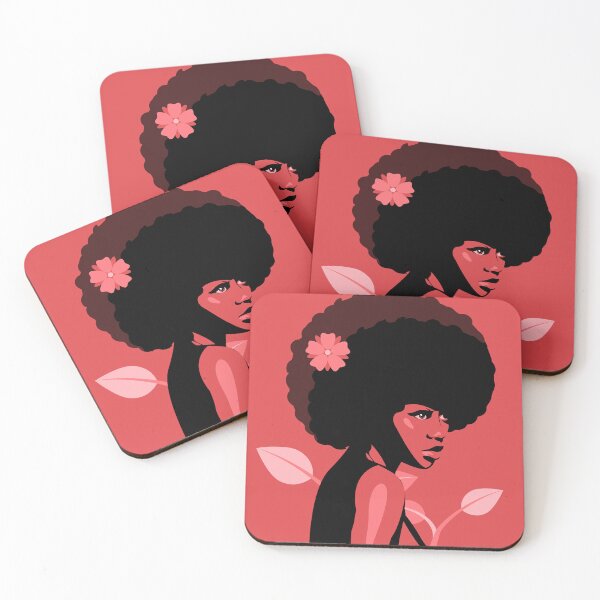 Item preview, Afro Silhouette of a black woman  designed and sold by itsdexterart.