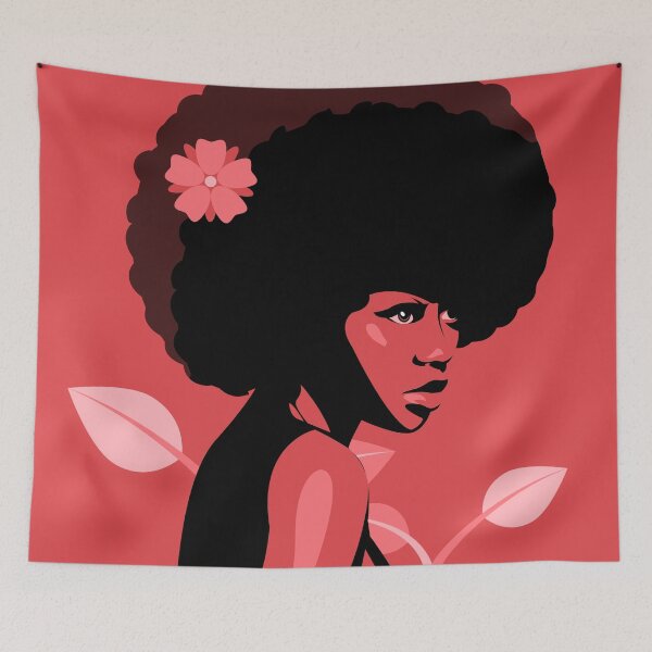 Item preview, Afro Silhouette of a black woman  designed and sold by itsdexterart.