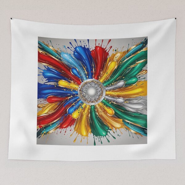 Item preview, Symphony of Radiant Splashes: A Vibrant Explosion of Art designed and sold by Bilikaru.
