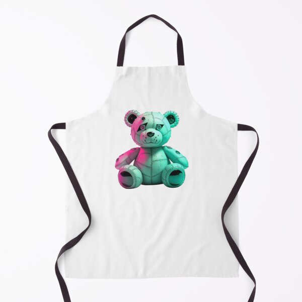 Item preview, Cyber Teddy Bear in Aqua and Pink – Futuristic Patchwork Glow Design designed and sold by GemBob Creations.