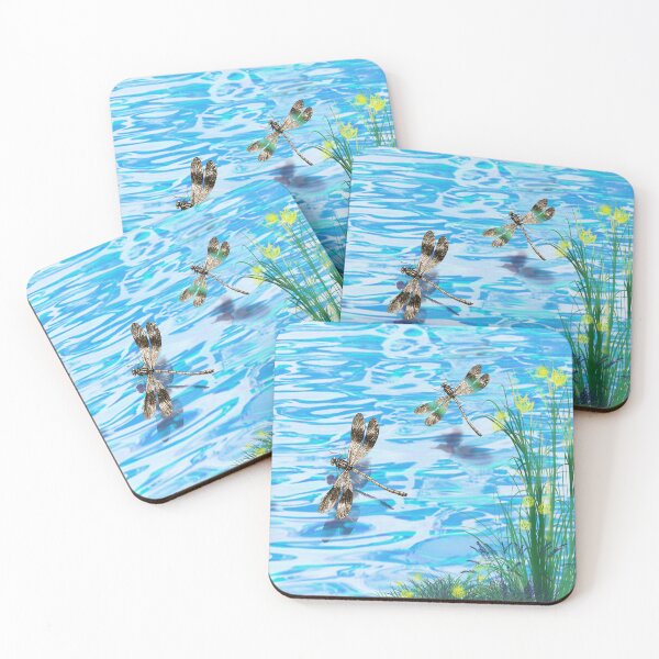 Item preview, Dragonflies over summer lake designed and sold by FerretSteph.