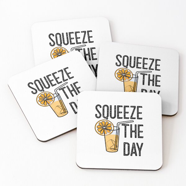 Item preview, Funny Drinks Squeeze The Day Orange Pun- designed and sold by Sartoris Art.