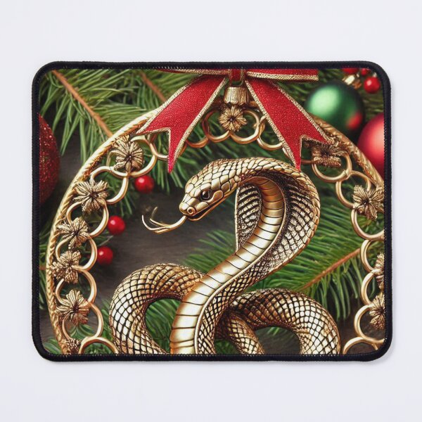 Item preview, Golden Snake Christmas Ornament designed and sold by Sadia Jannat.