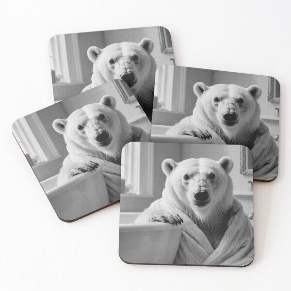 Item preview, Polar Bear Relaxing by Bathtub designed and sold by vk09.
