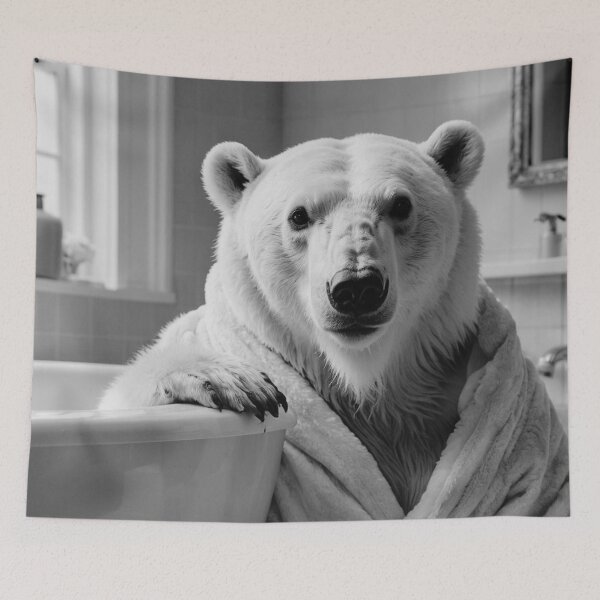 Item preview, Polar Bear Relaxing by Bathtub designed and sold by vk09.