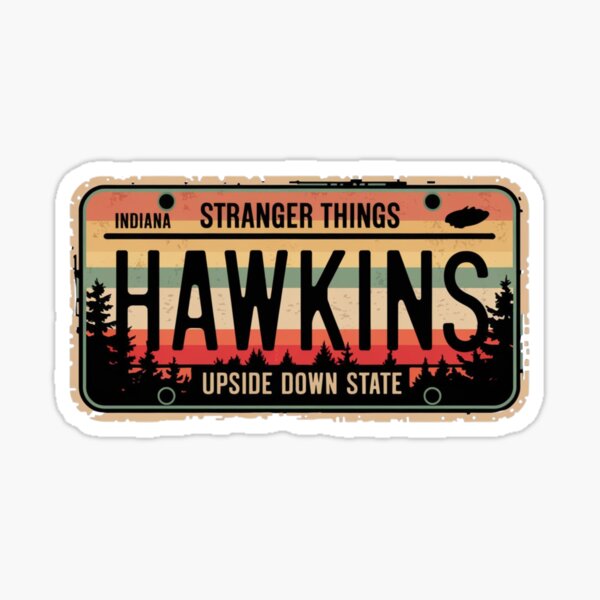 Item preview, Hawkins Indiana License Plate stranger things designed and sold by Mateusz Majcherek.