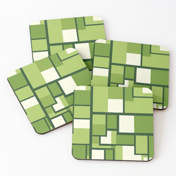 Item preview, Retro Green Squares designed and sold by Line Designs By Duck.