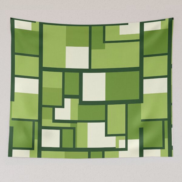 Item preview, Retro Green Squares designed and sold by Line Designs By Duck.