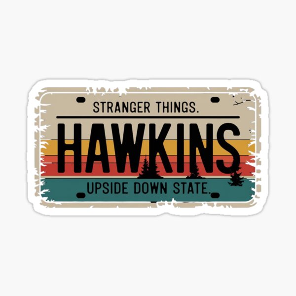 Item preview, Hawkins Indiana License Plate stranger things designed and sold by Mateusz Majcherek.