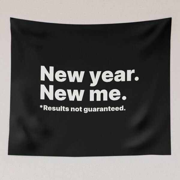 Item preview, New year, new me. Results not guaranteed | White text designed and sold by ThingsOnTees.
