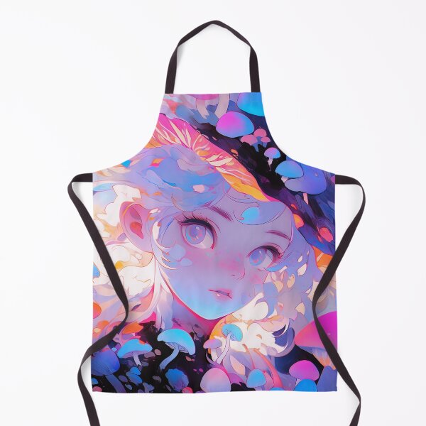 Item preview, Enchanted Pastel Glow Mushrooms Anime Girl designed and sold by bubblegoth.