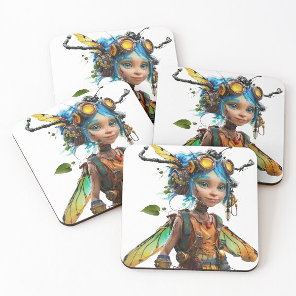 Item preview, Cyberpunk Fairy: A Blend of Nature and Tech designed and sold by FlyingDreamsArt.