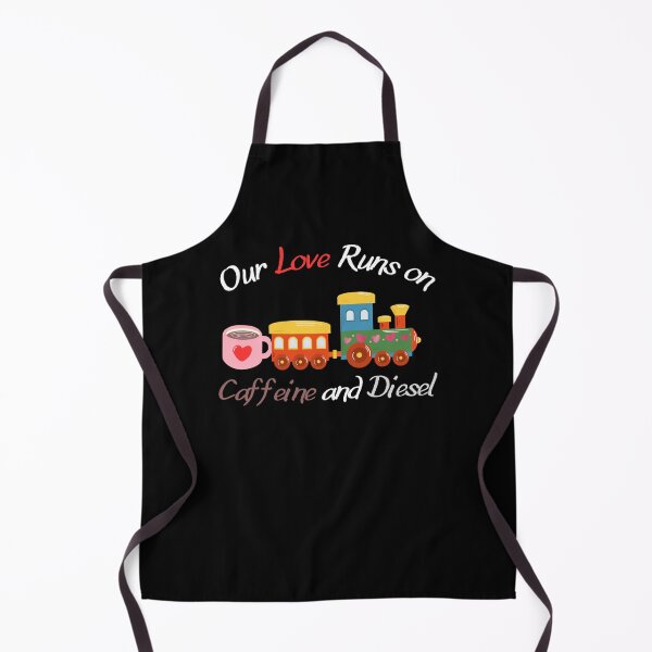 Item preview, Our Love Runs on Coffeine and Diesel, funny gifts for valentine's day for Train crew designed and sold by FelkMariShop.
