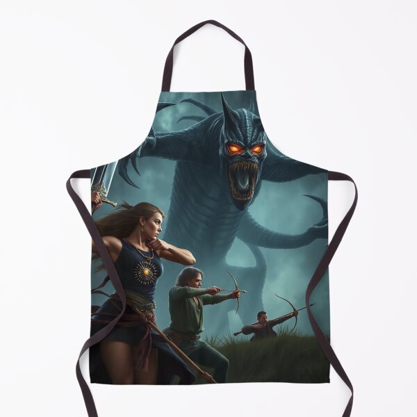 Item preview, Two people, a woman and a man, fighting a monster designed and sold by timedesignkardi.