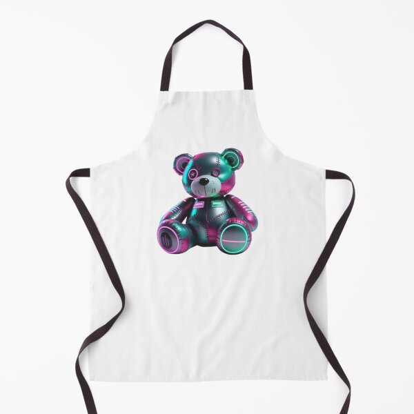 Item preview, Neon Cyber Teddy Bear - Futuristic Glow-In-The-Dark Design designed and sold by GemBob Creations.