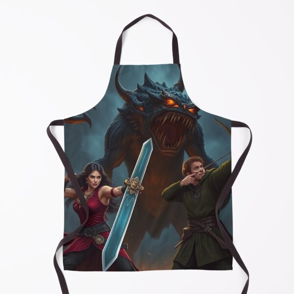 Item preview, Two people, a woman and a man, fighting a monster designed and sold by timedesignkardi.
