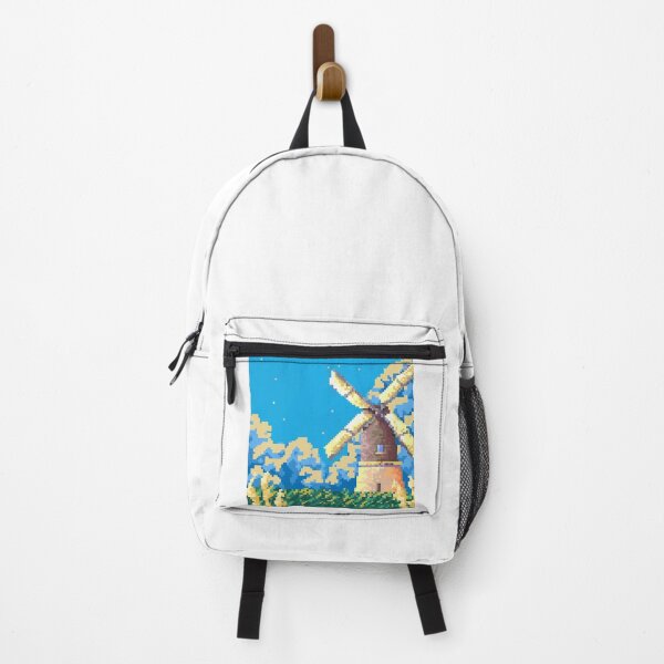 Item preview, Windmill and Clouds Pixel Art designed and sold by LeafletTheIII.