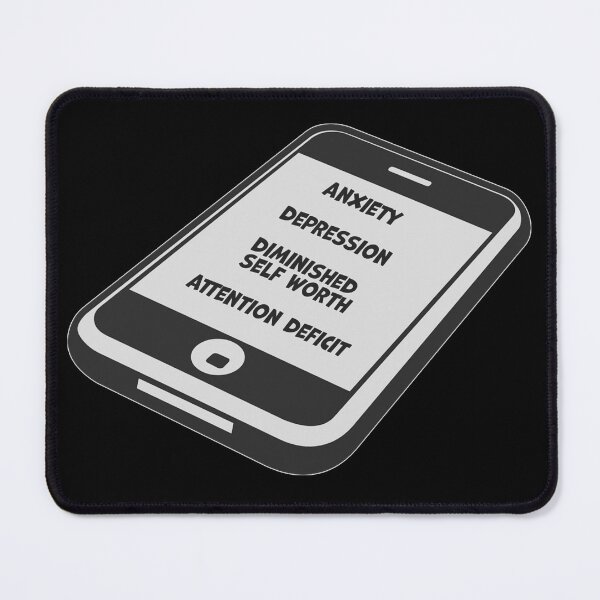 Item preview, Possible symptoms of heavy phone use: anxiety, depression, ADHD designed and sold by Signs for Dark Times.
