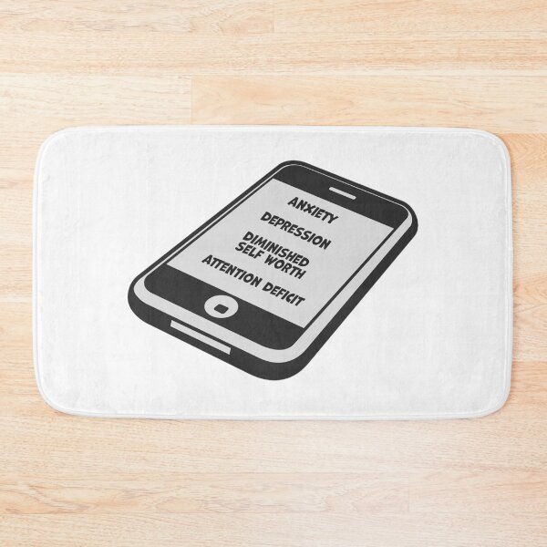 Item preview, Possible symptoms of heavy phone use: anxiety, depression, ADHD designed and sold by Signs for Dark Times.
