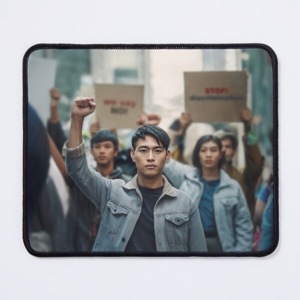 Item preview, Group of asian people protesting designed and sold by psychoshadow.
