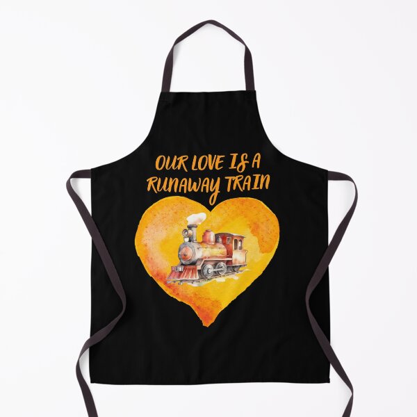 Item preview, OUR LOVE IS A RUNAWAY TRAIN, funny gift for valentine's day for train crew and train lovers designed and sold by FelkMariShop.