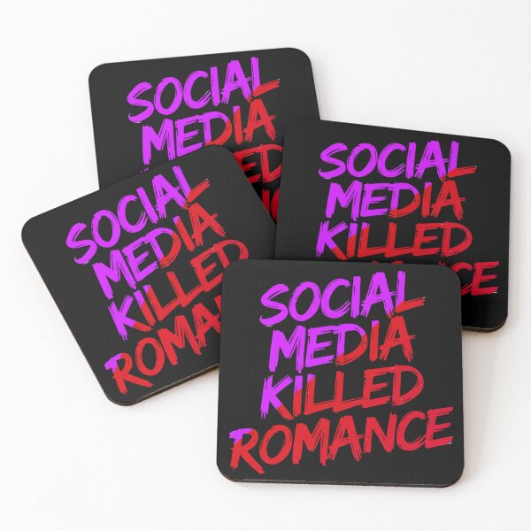 Item preview, Social Media Killed Romance Love Bold Statement designed and sold by Amanda's Factory.