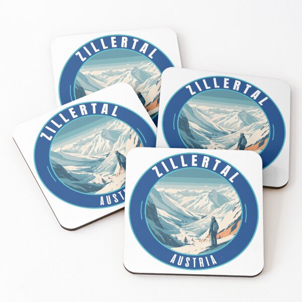Item preview, Zillertal Valley in the Austrian Alps Travel Art Emblem designed and sold by MaateoDesign.