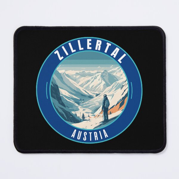 Item preview, Zillertal Valley in the Austrian Alps Travel Art Emblem designed and sold by MaateoDesign.