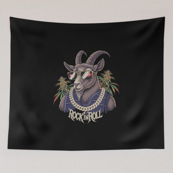 Item preview, Rock’n Roll Goat with Shades and Bling designed and sold by love3617.