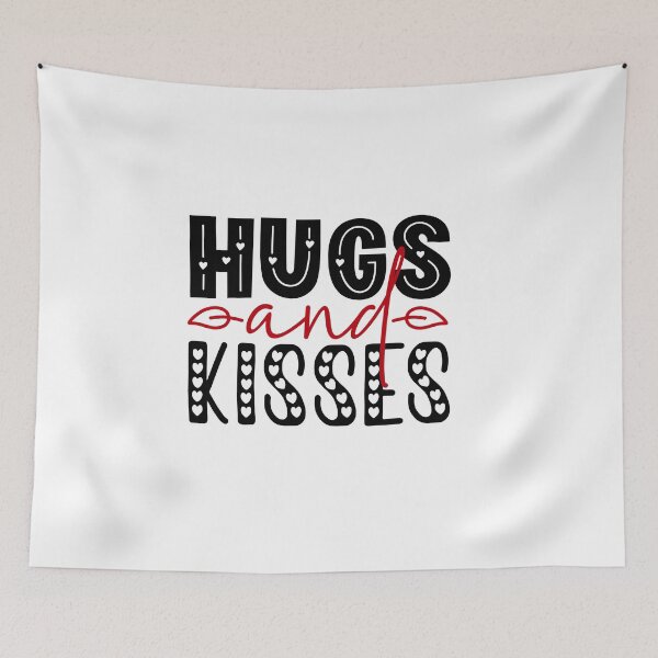 Item preview, Hugs and Kisses: Sweet and Heartwarming Valentine Design designed and sold by CleanDecor.