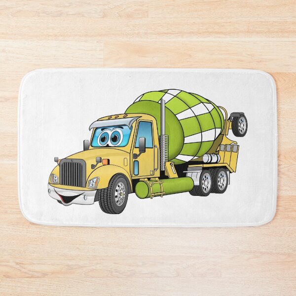 Item preview, Yellow green cement concrete mixer cartoon designed and sold by Scott Hayes.
