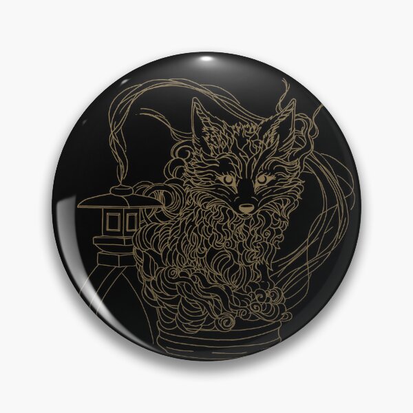 Item preview, Kitsune - Fox Spirit Animal - Gold Ink designed and sold by RowenaTmT.