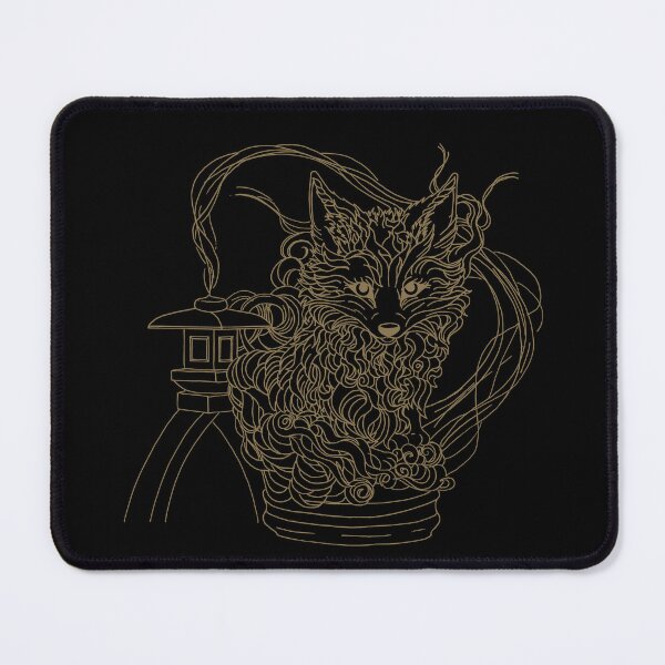 Item preview, Kitsune - Fox Spirit Animal - Gold Ink designed and sold by RowenaTmT.