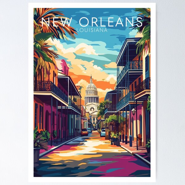 Aperçu de l'œuvre Bourbon Street créée et vendue par MisfitPrintsUs.