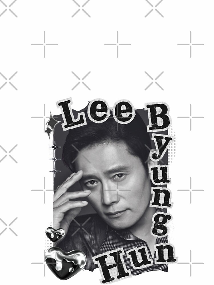 Lee Byung-hun Korean Actor Black and White Collage Design