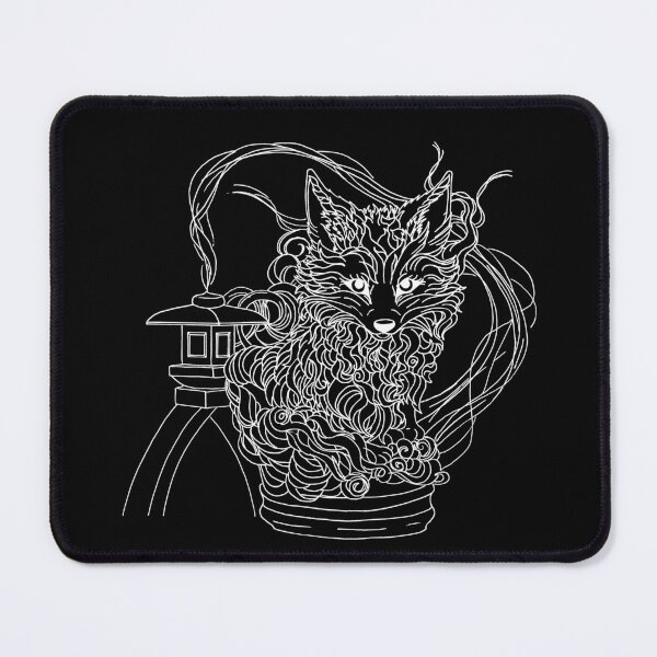 Item preview, Kitsune - Fox Spirit Animal - White Ink designed and sold by RowenaTmT.