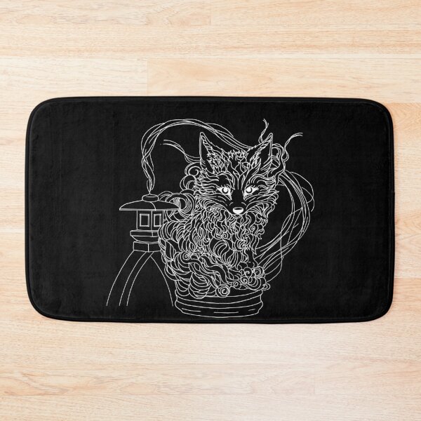 Item preview, Kitsune - Fox Spirit Animal - White Ink designed and sold by RowenaTmT.