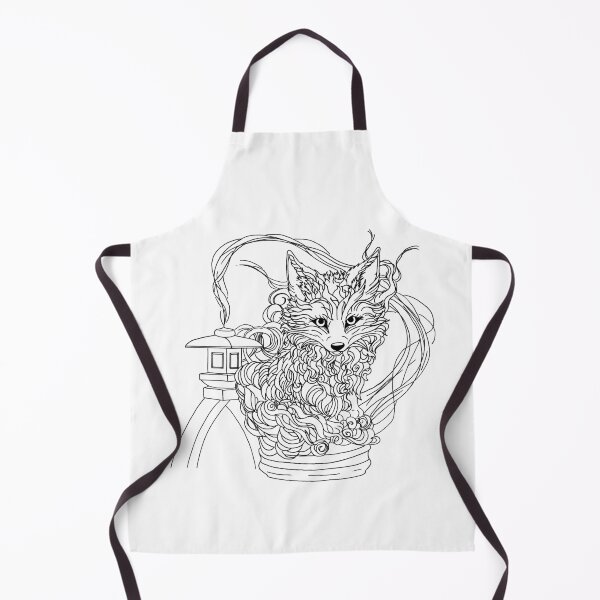Item preview, Kitsune - Fox Spirit Animal - Black Ink designed and sold by RowenaTmT.