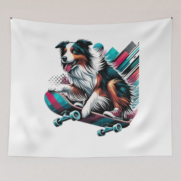 Item preview, Skateboarding Australian shepherd designed and sold by maistendencias.