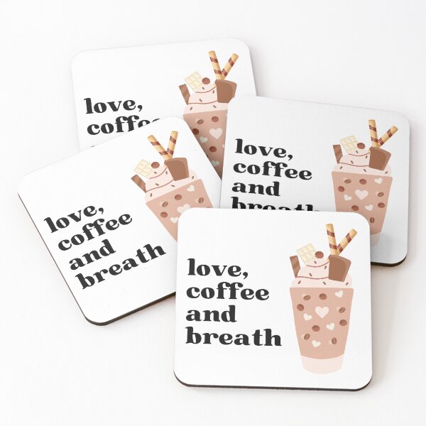 Item preview, Love, coffee and breathing designed and sold by ElizabethCoelho.