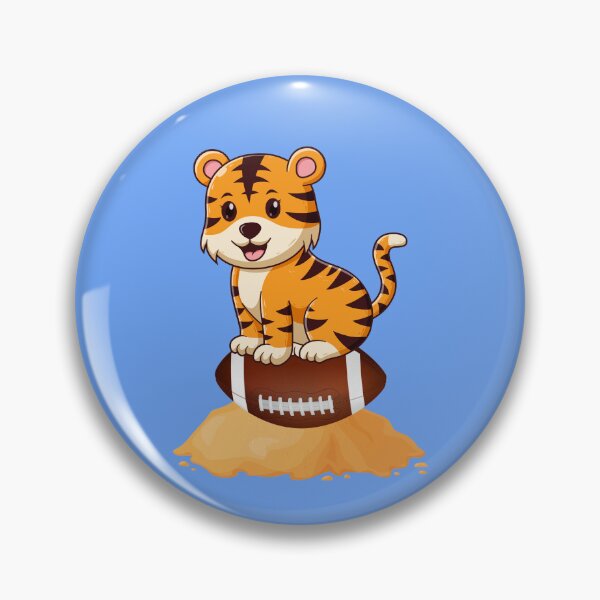 Item preview, Tiger sitting on a rugby ball designed and sold by SimpleUla.