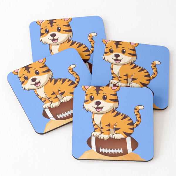 Item preview, Tiger sitting on a rugby ball designed and sold by SimpleUla.