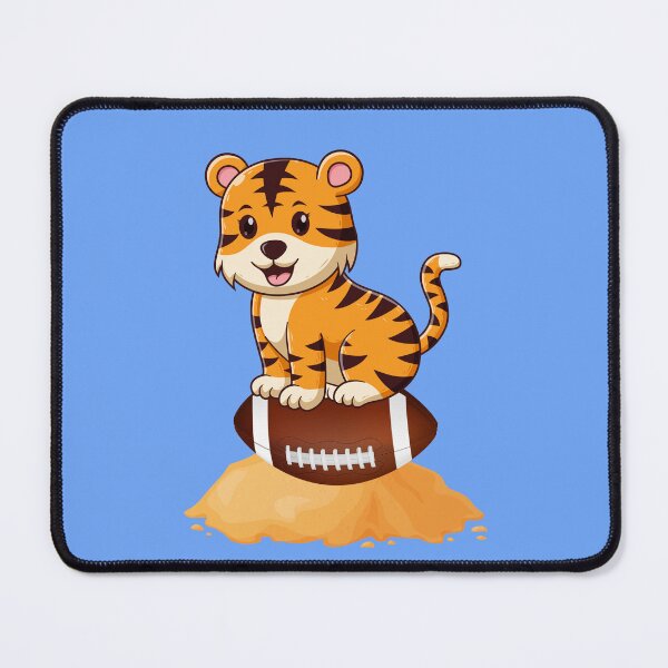 Item preview, Tiger sitting on a rugby ball designed and sold by SimpleUla.
