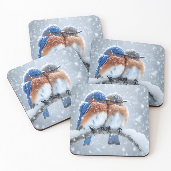 Item preview, Eastern Bluebirds In Snow designed and sold by Maria Dryfhout.