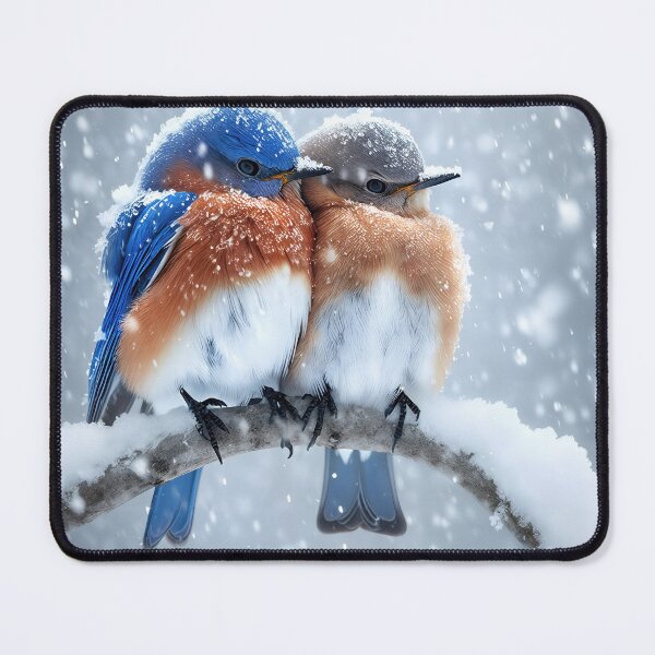 Item preview, Eastern Bluebirds In Snow designed and sold by Maria Dryfhout.