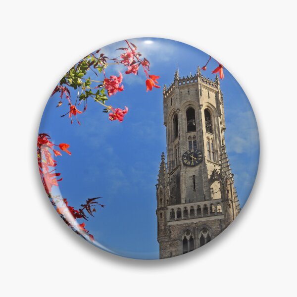 Item preview, Bruges Belfry with Flowers - Bruges, Belgium designed and sold by Photographic Memories.