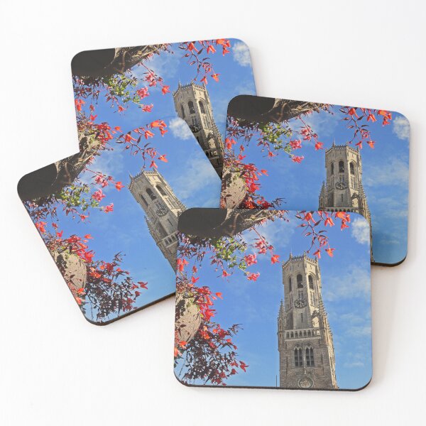Item preview, Bruges Belfry with Flowers - Bruges, Belgium designed and sold by Photographic Memories.