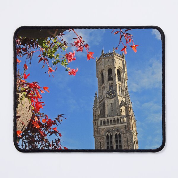 Item preview, Bruges Belfry with Flowers - Bruges, Belgium designed and sold by Photographic Memories.