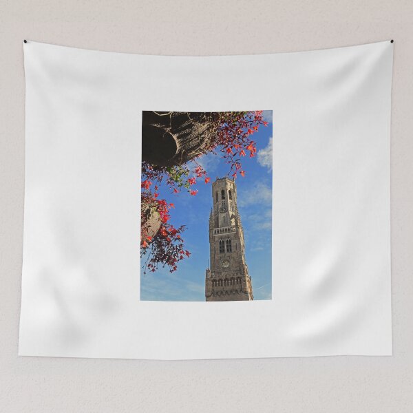 Item preview, Bruges Belfry with Flowers - Bruges, Belgium designed and sold by Photographic Memories.