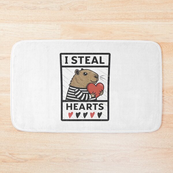 Item preview, I Steal Hearts Capybara - Cute and Funny Capybara Design designed and sold by Colorful-Garden.